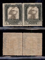 Libia - 1921 - 1 Cent Pittorica (21) - Coppia Orizzontale - Gomma Integra (50) - Sonstige & Ohne Zuordnung
