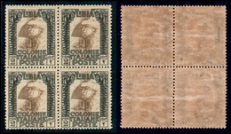 Libia - 1921 - 2 Cent Pittorica (22) - Quartina - Gomma Integra (100+) - Sonstige & Ohne Zuordnung