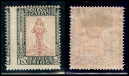 Libia - 1921 - 10 Cent Pittorica (24 T) - Dentellatura Verticale Spostata A Sinistra - Gomma Originale - Non Catalogato - Sonstige & Ohne Zuordnung