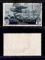Libia - Posta Aerea - 1932 - 50 Cent VI Fiera (4) Usato (70) - Sonstige & Ohne Zuordnung