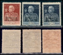Somalia - 1925/1926 - Giubileo (68+70+72) - Serie Completa - Dentellature Comuni - Gomma Integra (50) - Sonstige & Ohne Zuordnung