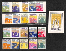ALBANIA - 1964 - Olimpiadi Tokyo V (859/868 + Block 26A + 870/879) - 2 Serie Complete + Foglietto - Gomma Integra (45+) - Sonstige & Ohne Zuordnung