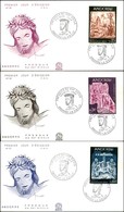 ANDORRA FRANCESE - Affreschi I (204/206) - Serie Completa - 3 FDC 23.9.67 - Sonstige & Ohne Zuordnung