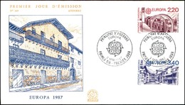 ANDORRA FRANCESE - Europa Cept (379/380) - Serie Completa - FDC 2.5.87 - Sonstige & Ohne Zuordnung