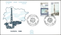 ANDORRA FRANCESE - 1988 - Europa Cept (390/391) - Serie Completa - FDC 30.4.88 - Sonstige & Ohne Zuordnung