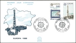 ANDORRA FRANCESE - 1988 - Europa Cept (390/391) - Serie Completa - FDC 30.4.88 - Otros & Sin Clasificación