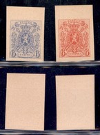 BELGIO - Saggi - 1866 - 6 Cent - Due Diversi Colori - Non Dentellati - Senza Gomma - Sonstige & Ohne Zuordnung