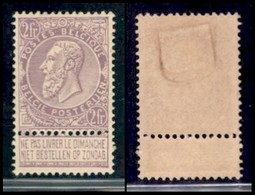 BELGIO - 1893 - 2 Franchi Leopoldo II (59) - Gomma Originale (75) - Altri & Non Classificati