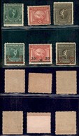 BELGIO - 1920/1921 - Olimpiadi Anversa (159/164) - 2 Serie Complete Una Con Soprastampa - Gomma Integra - Altri & Non Classificati