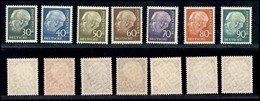 GERMANIA - 1956/1960 - Presidente Heuss (259/265) - Serie Completa - Gomma Integra (40) - Sonstige & Ohne Zuordnung