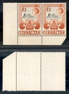 GIBILTERRA - 1960 - 1 S. Definitivi (162) Coppia Bordo Foglio - Gomma Integra - Altri & Non Classificati
