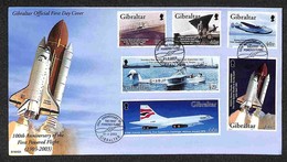 GIBILTERRA - 100 Anni Aviazione (1036/1041A) FDC 31.3.03 - Altri & Non Classificati