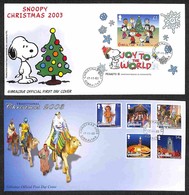 GIBILTERRA - Natale (1058/1062 + Block 58) 2 FDC 17.11.03 - Altri & Non Classificati