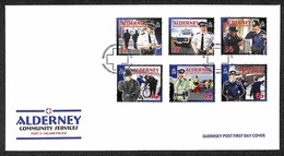 GRAN BRETAGNA - ALDERNEY - Polizia (218/223) - Serie Completa FDC 16.10.03 - Otros & Sin Clasificación