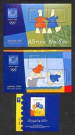 GRECIA - 2003/2004 - Foglietti Mascotte Olimpiadi Atene (Block 23 + 25 + 37) - Tre Foglietti - Gomma Integra (45) - Altri & Non Classificati
