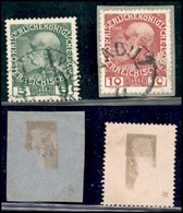 LIECHTENSTEIN - 5 Heller + 10 Heller (142 + 144 Austria) - Annullati A Vaduz - Altri & Non Classificati