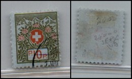 SVIZZERA - 1911/1921 - Francobolli In Franchigia - 10 Cent Croce Bianca Senza Cifre Di Controllo (Unif. 5) - Usato (80) - Sonstige & Ohne Zuordnung
