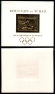 CIAD - 1970 - Foglietto 10 Franchi Olimpiadi Monaco Foglia D'oro (Block 12) - Gomma Integra (60) - Sonstige & Ohne Zuordnung