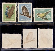 COREA DEL NORD - 1961 - Uccelli (298/300) - Serie Completa - Sempre Senza Gomma - Sonstige & Ohne Zuordnung