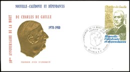NUOVA CALEDONIA - 1980 - 12 Fr De Gaulle (657) - FDC 15.11.80 - Sonstige & Ohne Zuordnung