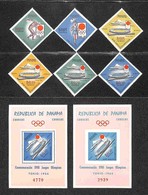 PANAMA - 1964 - Olimpiadi Tokyo I (714/719 + Block 17/18) - Serie Completa + Foglietti - Gomma Integra (50) - Sonstige & Ohne Zuordnung