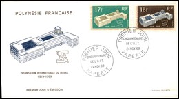 POLINESIA FRANCESE - 1969 - O.I.T. (101/102) - FDC 24.11.69 - Altri & Non Classificati