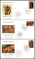 POLINESIA FRANCESE - 1971 - Mille Fiori (133/135) - Serie Completa - 3 FDC 27.8.71 - Sonstige & Ohne Zuordnung