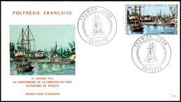 POLINESIA FRANCESE - 1972 - 22 Fr Porto Papeete (151) - FDC 13.1.72 - Altri & Non Classificati