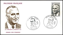 POLINESIA FRANCESE - 1976 - 49 Fr Pompidou (209) - FDC 16.2.76 - Sonstige & Ohne Zuordnung