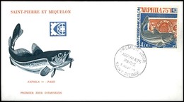 SAINT PIERRE ET MIQUELON - 1975 - 4 Fr Arphila (507) - FDC 5.8.75 - Sonstige & Ohne Zuordnung