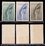 TAIWAN - 1957 - Carta Topografica (270/272) - Serie Completa - Senza Gomma - Otros & Sin Clasificación