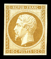 ** N°9c, 10c Bistre, Impression De 1862, Fraîcheur Postale, SUP (certificat)  Qualité: ** - 1852 Louis-Napoléon