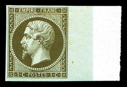 ** N°11c, 1c Mordoré, Bdf Latéral, Fraîcheur Postale. SUP (signé/certificat)  Qualité: ** - 1853-1860 Napoléon III.