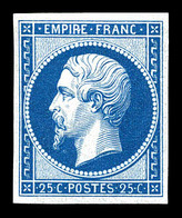 ** N°15c, 25c Bleu, Impression De 1862, FRAÎCHEUR POSTALE, SUP (certificat)  Qualité: ** - 1853-1860 Napoléon III