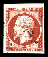 O N°17Ad, 80c Vermillonné. TB (signé Calves/certificat)  Qualité: O  Cote: 620 Euros - 1853-1860 Napoléon III.