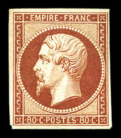 (*) N°17Ae, 80c Empire, Tirage Des Arts Et Métiers, Tirage 300 Exemplaires. SUPERBE (certificat)  Qualité: (*)  Cote: 24 - 1853-1860 Napoleone III