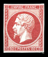** N°17B, 80c Rose, Fraîcheur Postale. SUPERBE. R.R. (certificat)  Qualité: ** - 1853-1860 Napoléon III