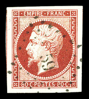 O N°17B, 80c Rose, Grandes Marges, Pièce Choisie. SUP (certificat)  Qualité: O - 1853-1860 Napoléon III.
