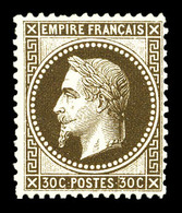 * N°30b, 30c Brun-noir. TB (signé Mayer)  Qualité: *  Cote: 1850 Euros - 1863-1870 Napoléon III. Laure