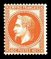 ** N°31b, 40c Orange-vif, Fraîcheur Postale. SUPERBE. R. (certificat)  Qualité: ** - 1863-1870 Napoléon III Lauré