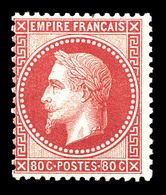 ** N°32, 80c Rose, Fraîcheur Postale. SUP (certificat)  Qualité: ** - 1863-1870 Napoléon III. Laure