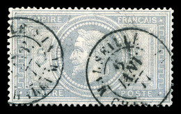 O N°33, 5F Violet-gris, Càd De Marseille Du 6 Janvier 1877, Très Bon Centrage. Pièce Choisie. SUP (signé Calves/certific - 1863-1870 Napoléon III Lauré