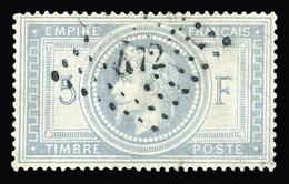 O N°33, 5f Violet-gris, Obl Petits Chiffres '472', Infime Pelurage. TB (certificat)  Qualité: O  Cote: 1300 Euros - 1863-1870 Napoléon III Lauré