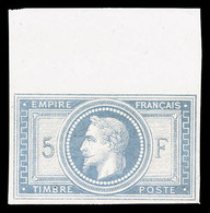 ** N°33c, 5F Violet-gris Non Dentelé, Haut De Feuille. Fraîcheur Postale. SUPERBE. R.R. (certificat)  Qualité: ** - 1863-1870 Napoleon III Gelauwerd