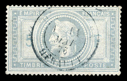 O N°33A, 5F Violet-gris Avec 5 Et F En Bleu, Oblitération Càd Centrale, Très Bon Centrage. Pièce Choisie. SUP (signé Cal - 1863-1870 Napoléon III. Laure
