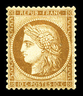 ** N°36a, 10c Bistre-brun, Gomme Très Légèrement Jaunie, Jolie Couleur, TB (signé Calves/certificats)  Qualité: ** - 1870 Assedio Di Parigi