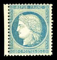 ** N°37b, 20c Bleu Sur Jaunâtre, Tirage De La 'commune', Bdf. SUP (certificats)  Qualité: ** - 1870 Siège De Paris