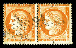 O N°38f, 40c Orange En Paire De 4 Retouchés, Très Jolie Pièce. R.R. (signé/certificat)  Qualité: O  Cote: 4000 Euros - 1870 Assedio Di Parigi