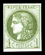 * N°39C, 1c Olive Report 3. TB  Qualité: *  Cote: 200 Euros - 1870 Ausgabe Bordeaux