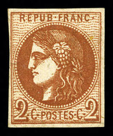 * N°40Bd, 2c Brun-rouge Foncé Rep 2. TB  Qualité: *  Cote: 450 Euros - 1870 Bordeaux Printing